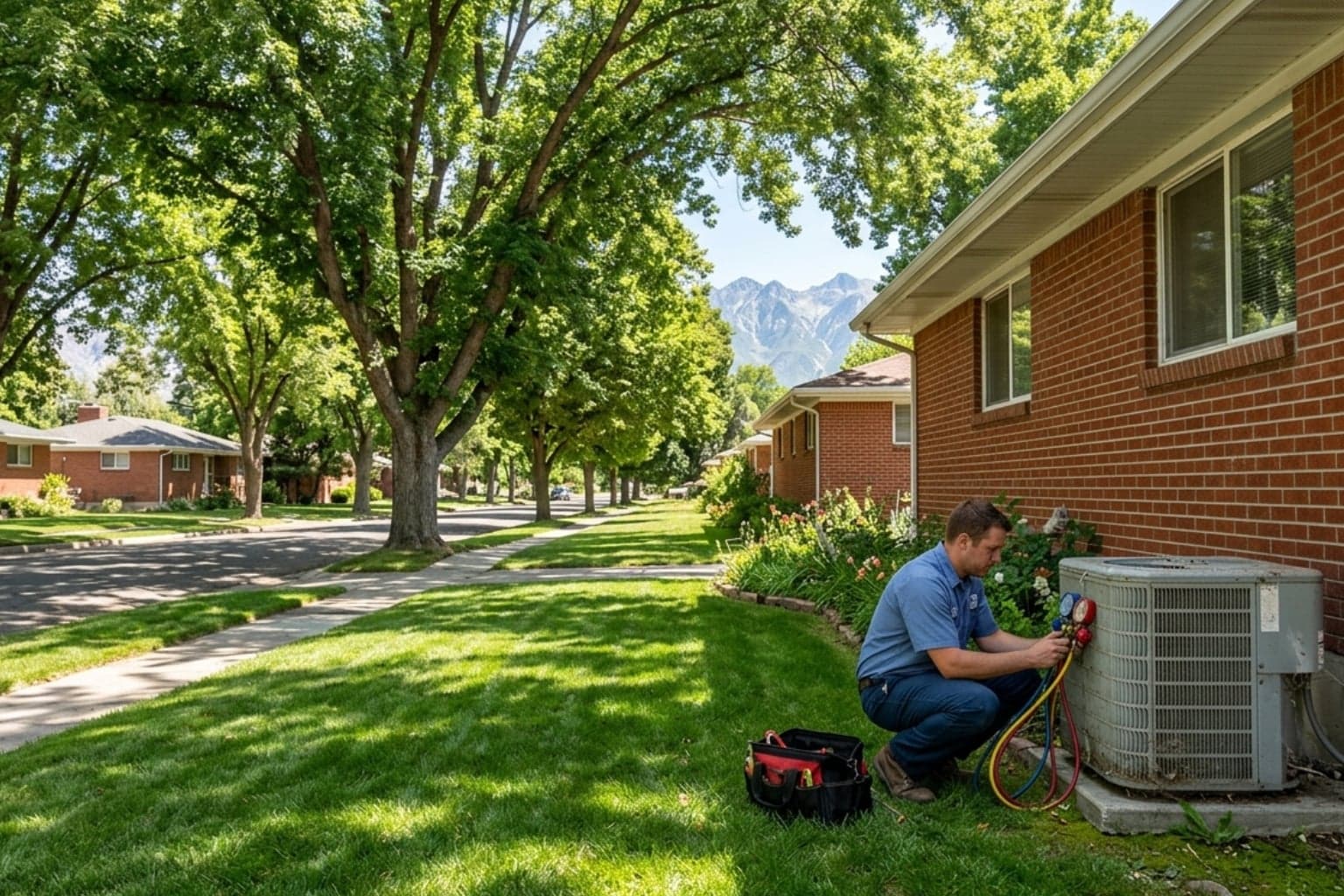 Murray, Utah established neighborhood where older central AC systems are being replaced